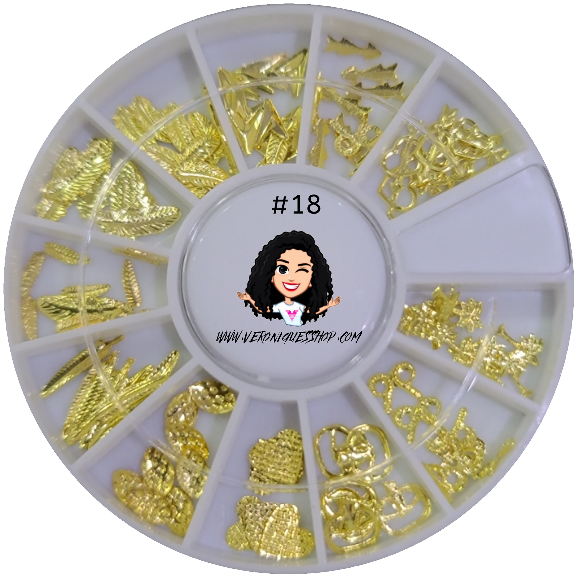 #18 Gold Nailart Wheel