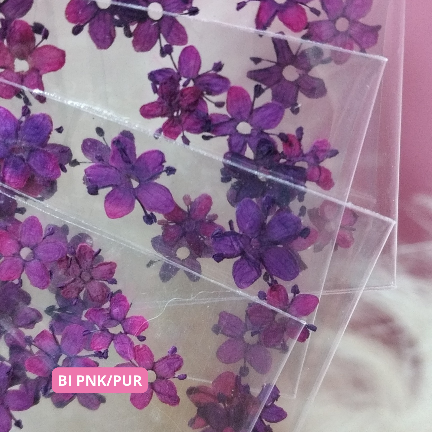 Bi Pnk/Pur Dried Flowers