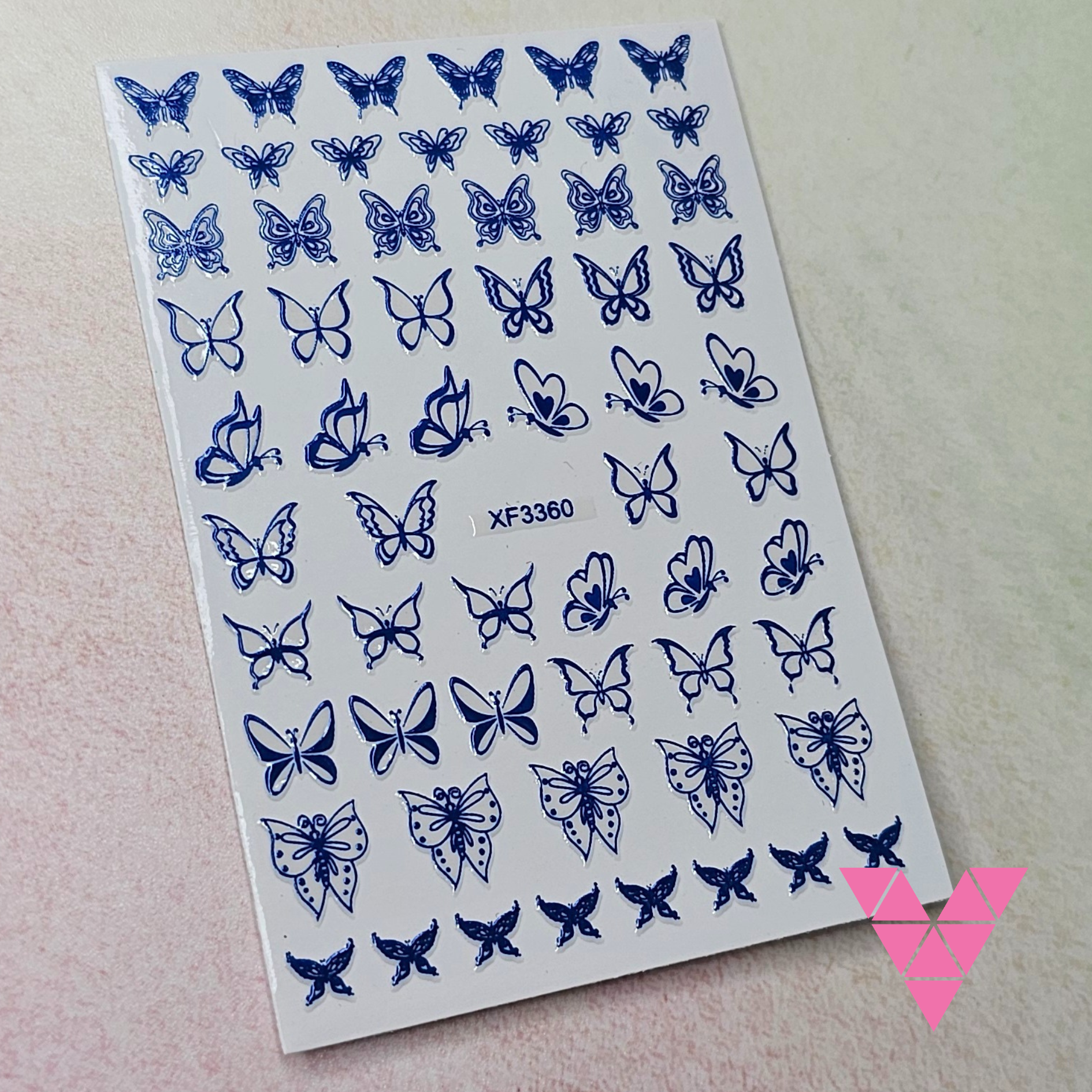 Neon Blue Butterfly Sticker