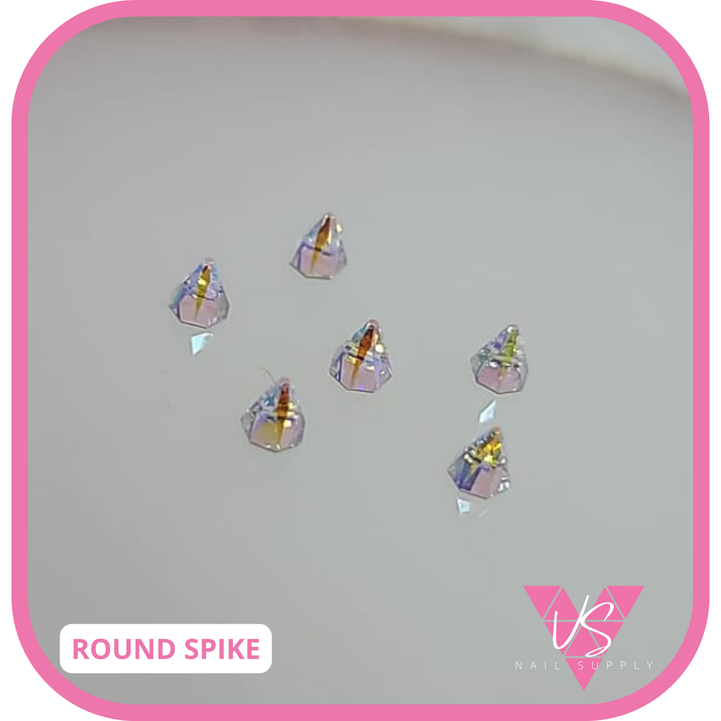 Round Spike Flatback Crystal
