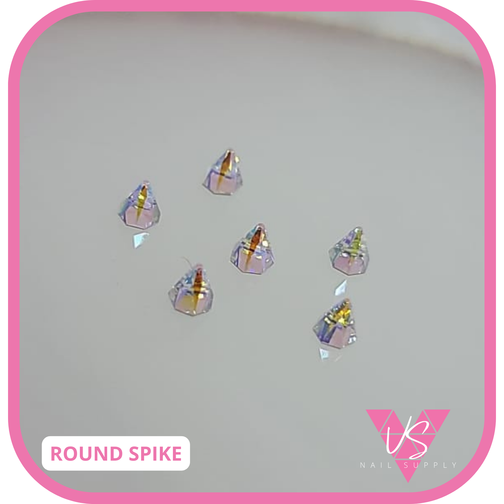 Round Spike Flatback Crystal