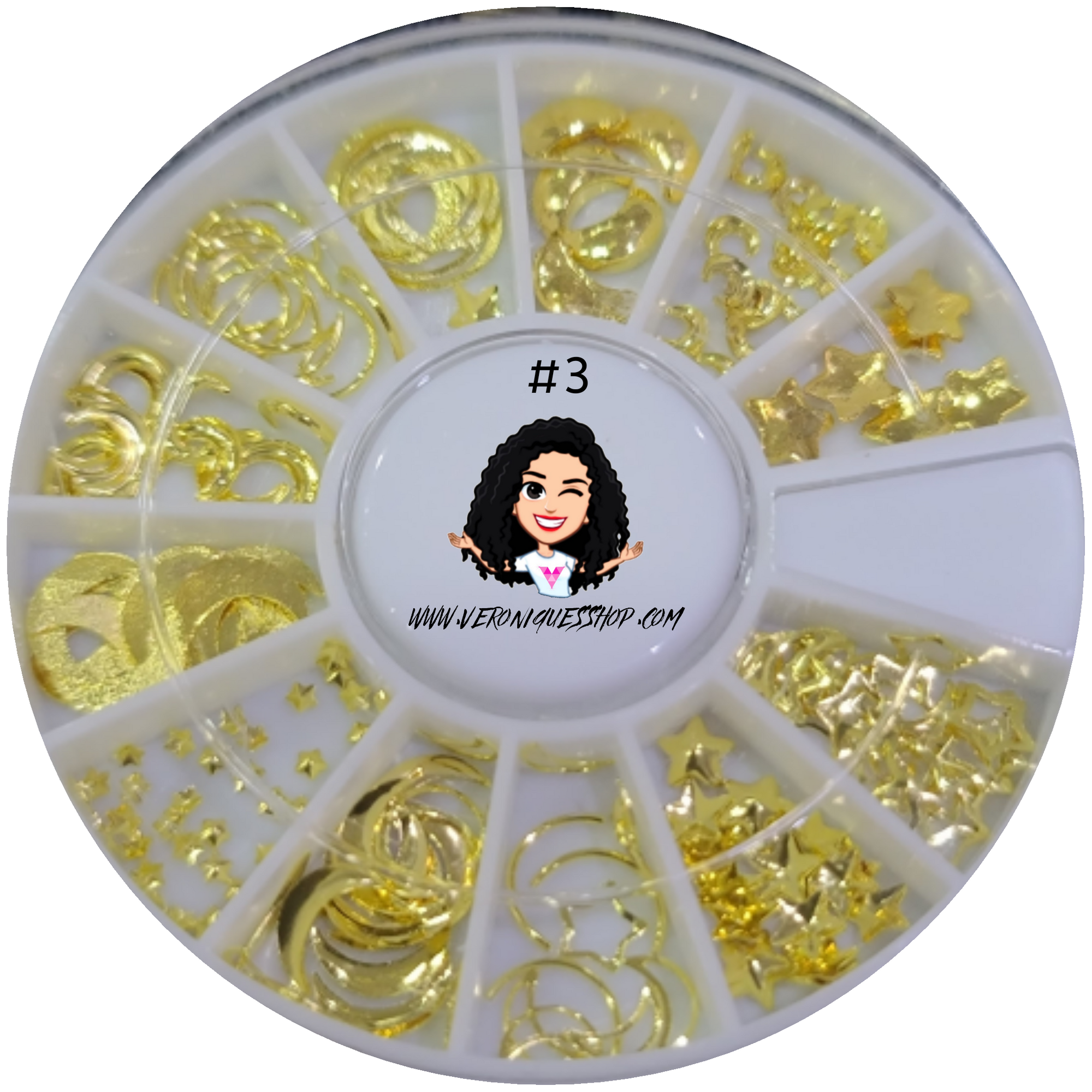 #3  Gold Nailart Wheel