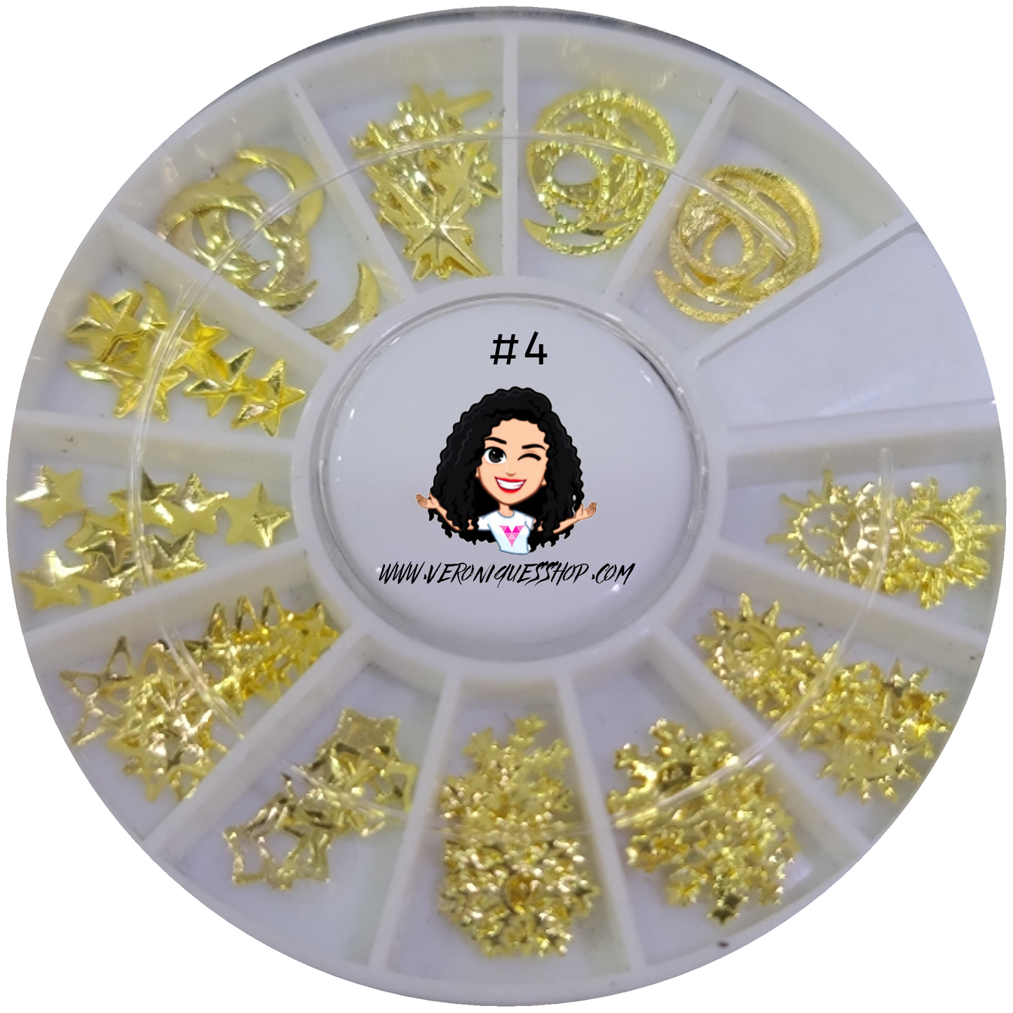 #4  Gold Nailart Wheel