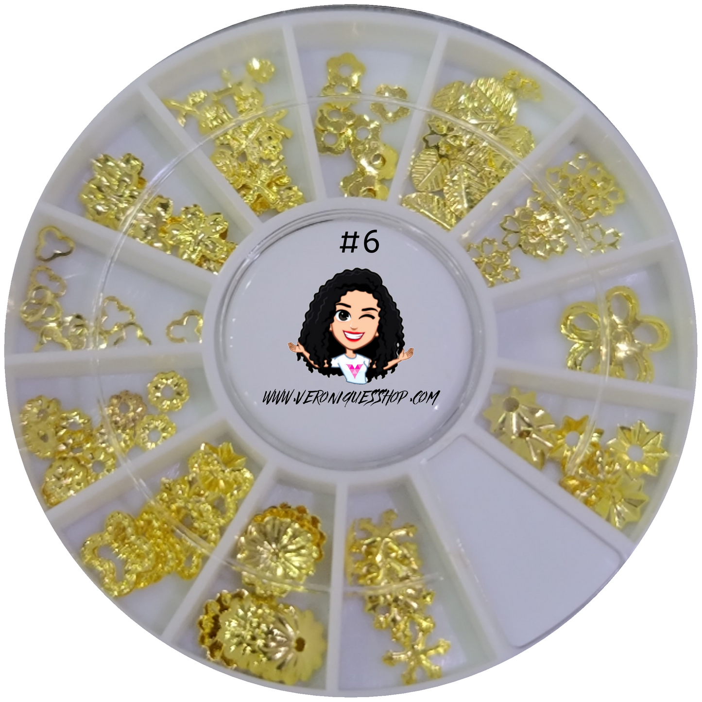 #6  Gold Nailart Wheel