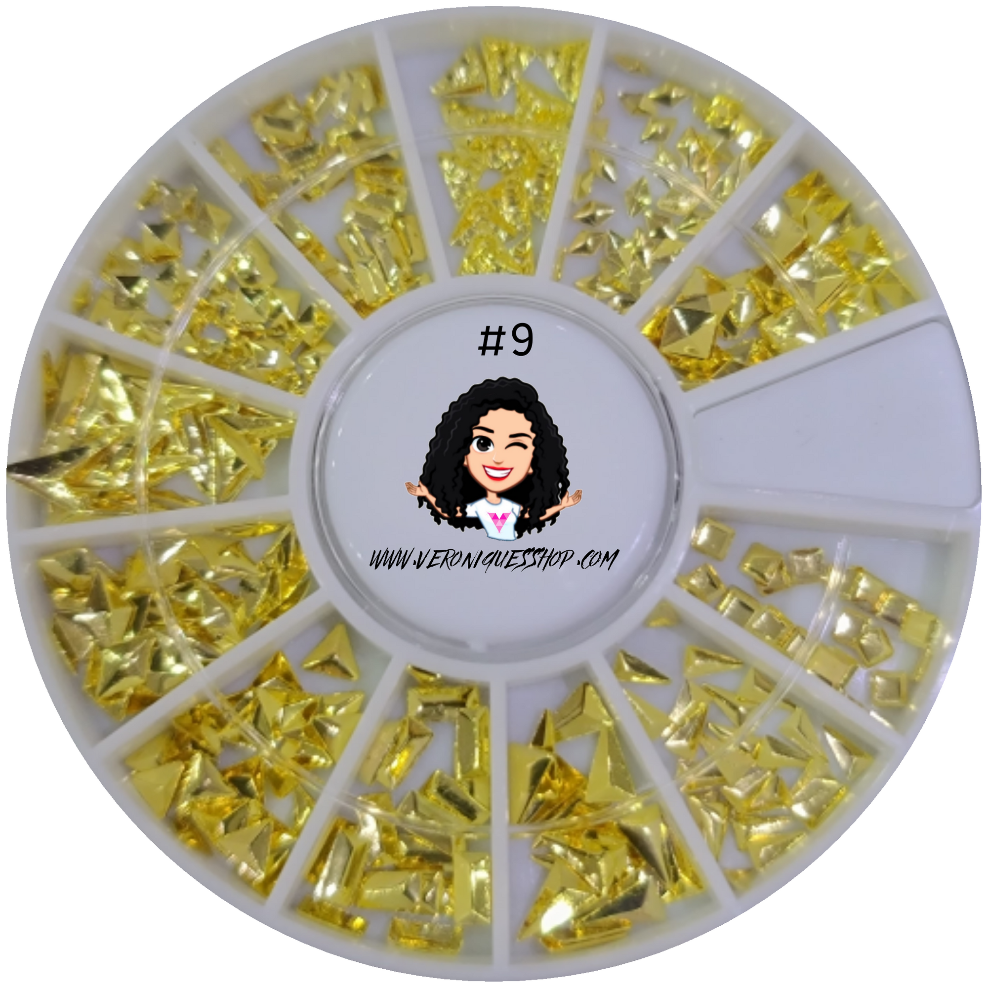 #9  Gold Nailart Wheel