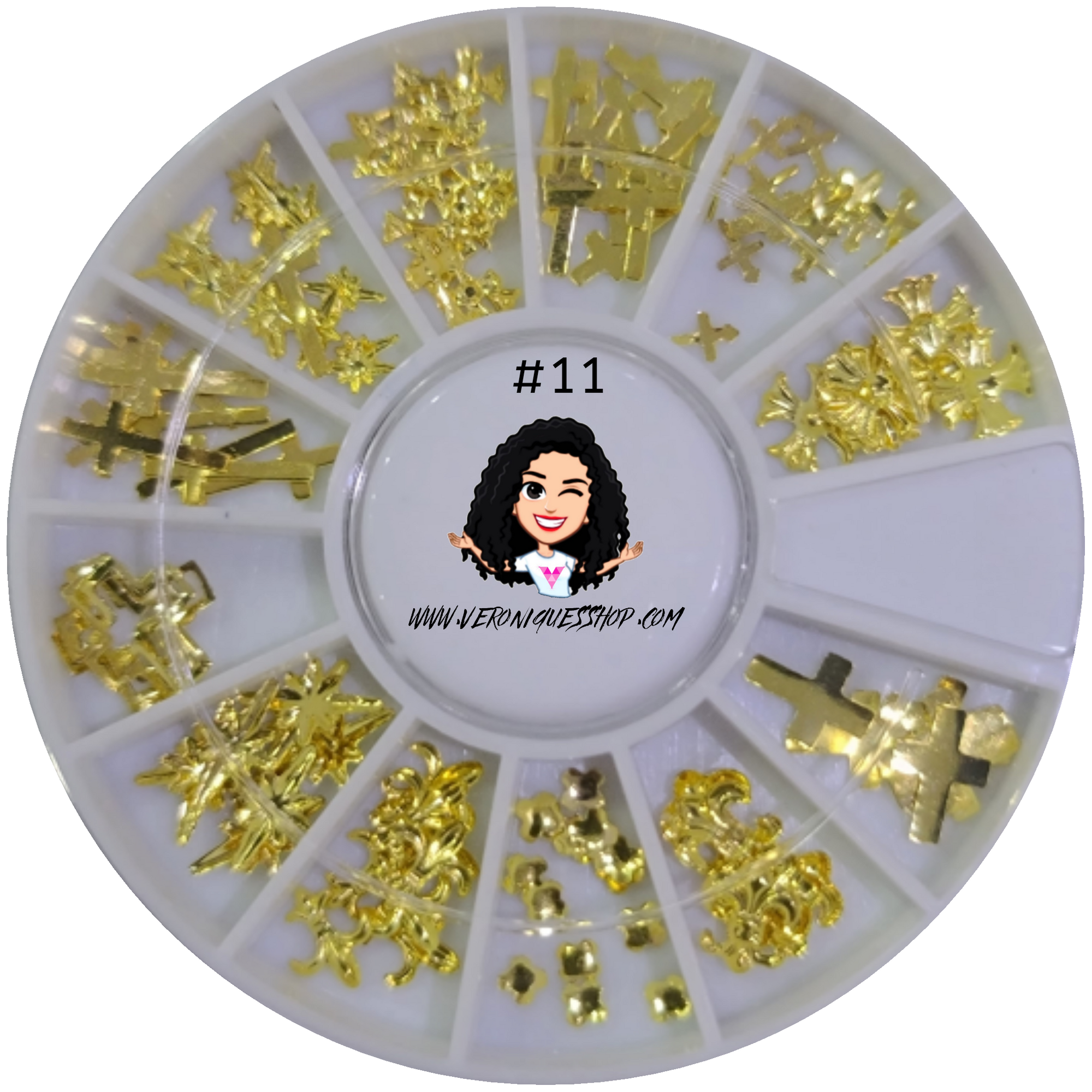 #11  Gold Nailart Wheel