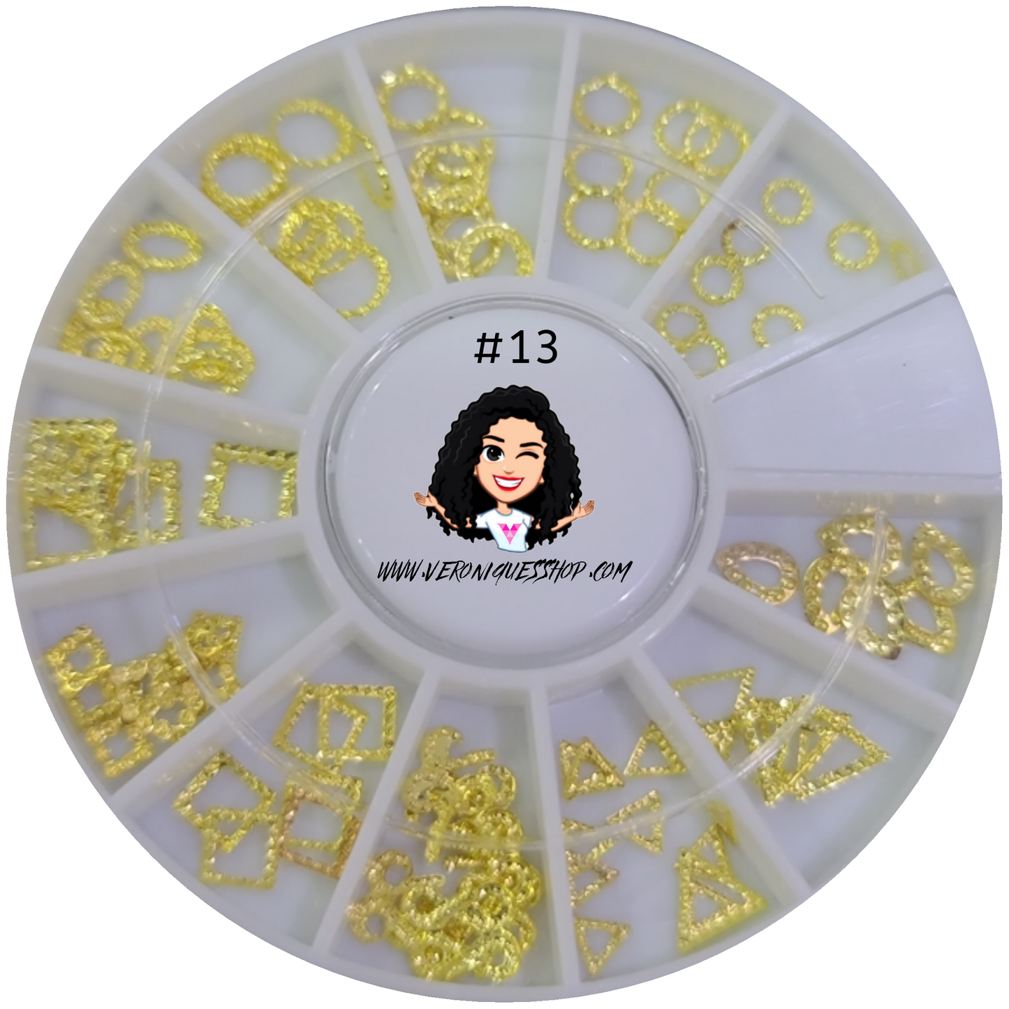 #13  Gold Nailart Wheel