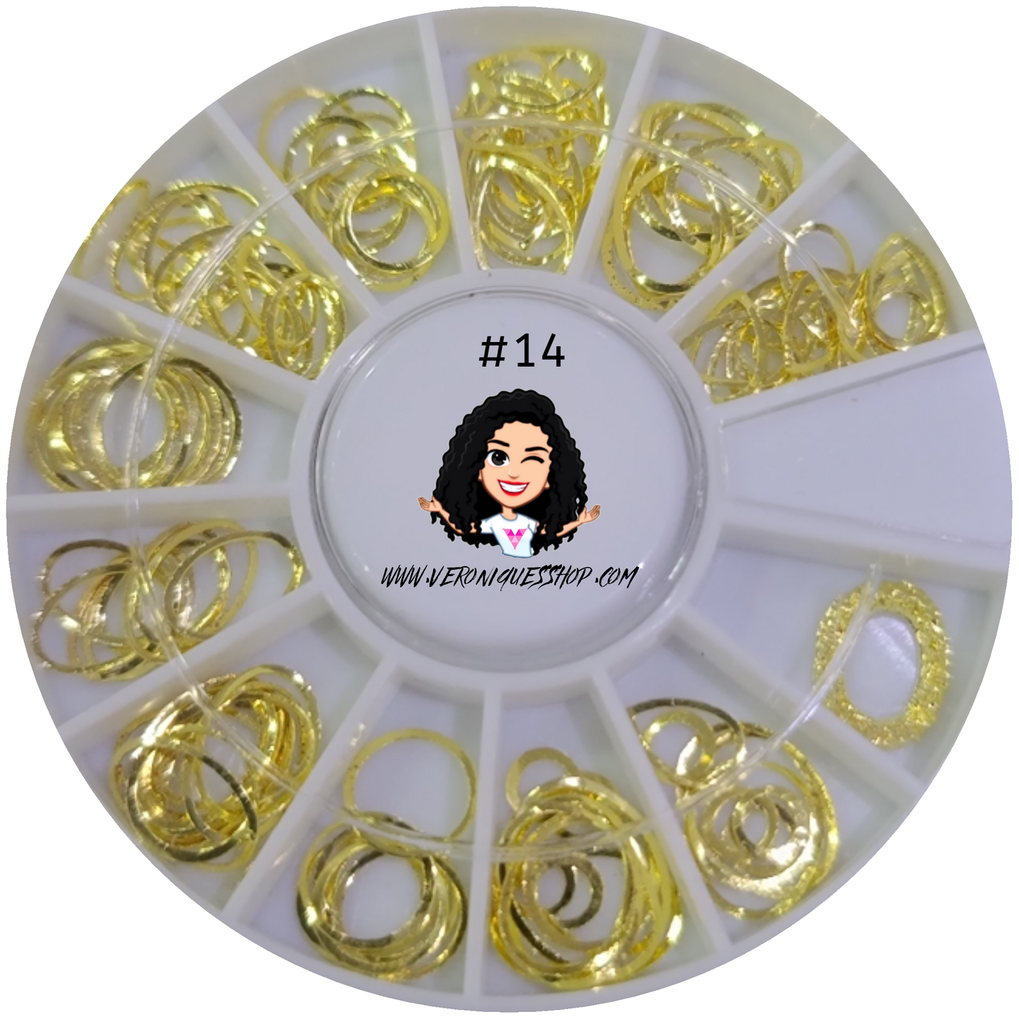 #14  Gold Nailart Wheel