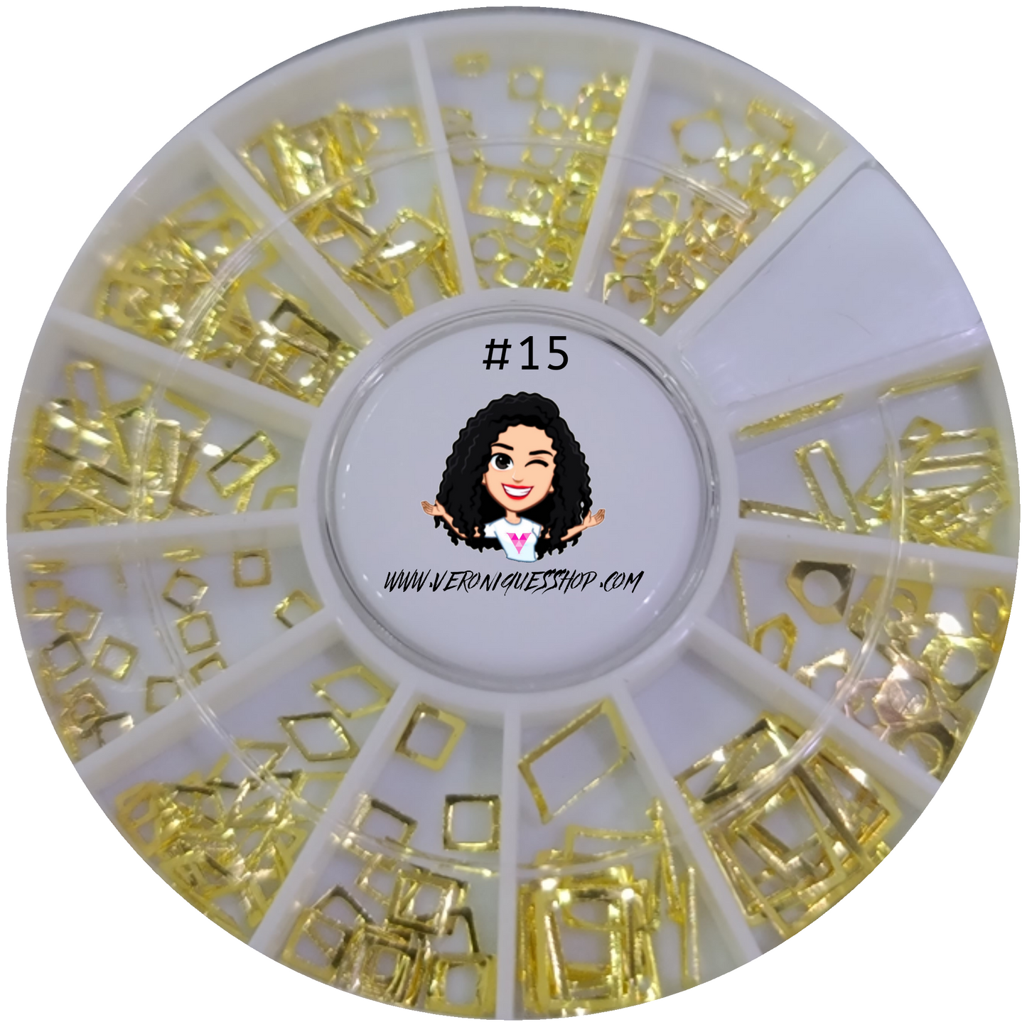 #15  Gold Nailart Wheel