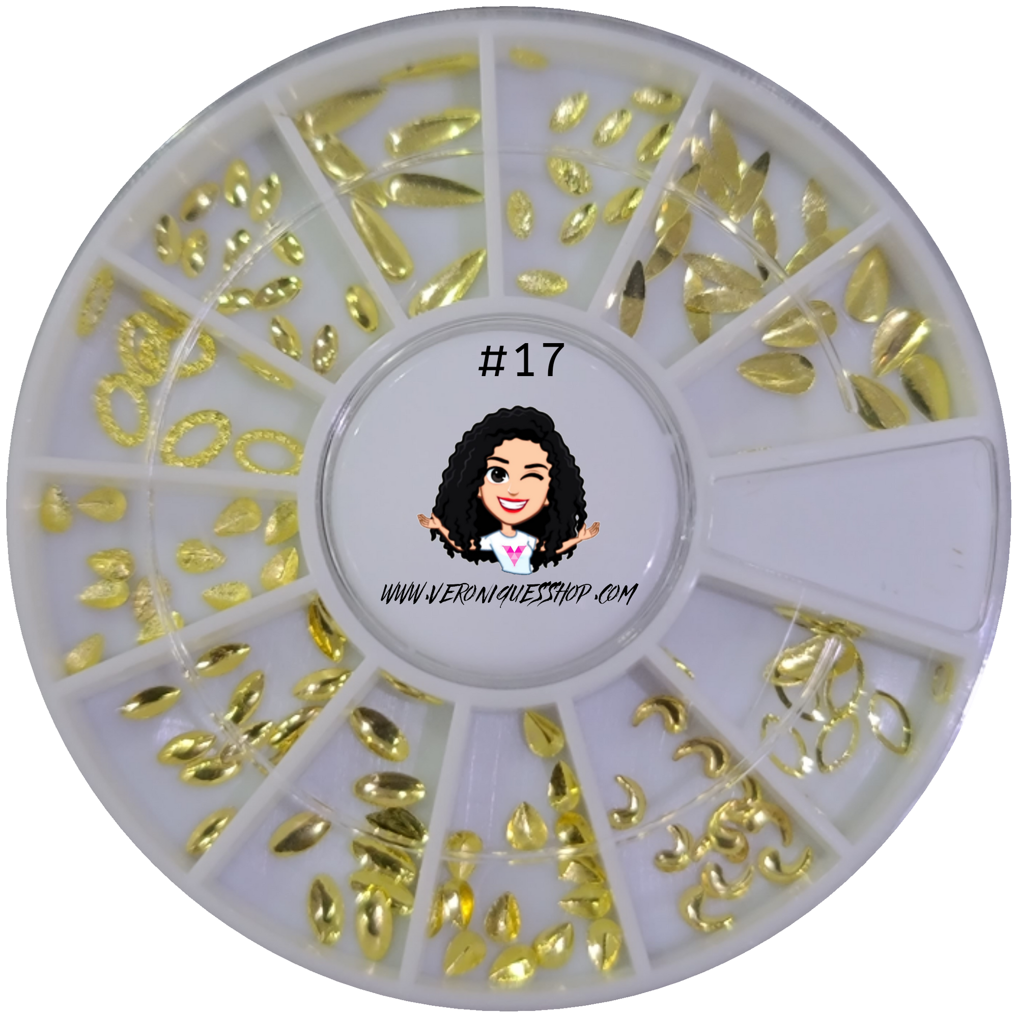 #17 Gold Nailart Wheel