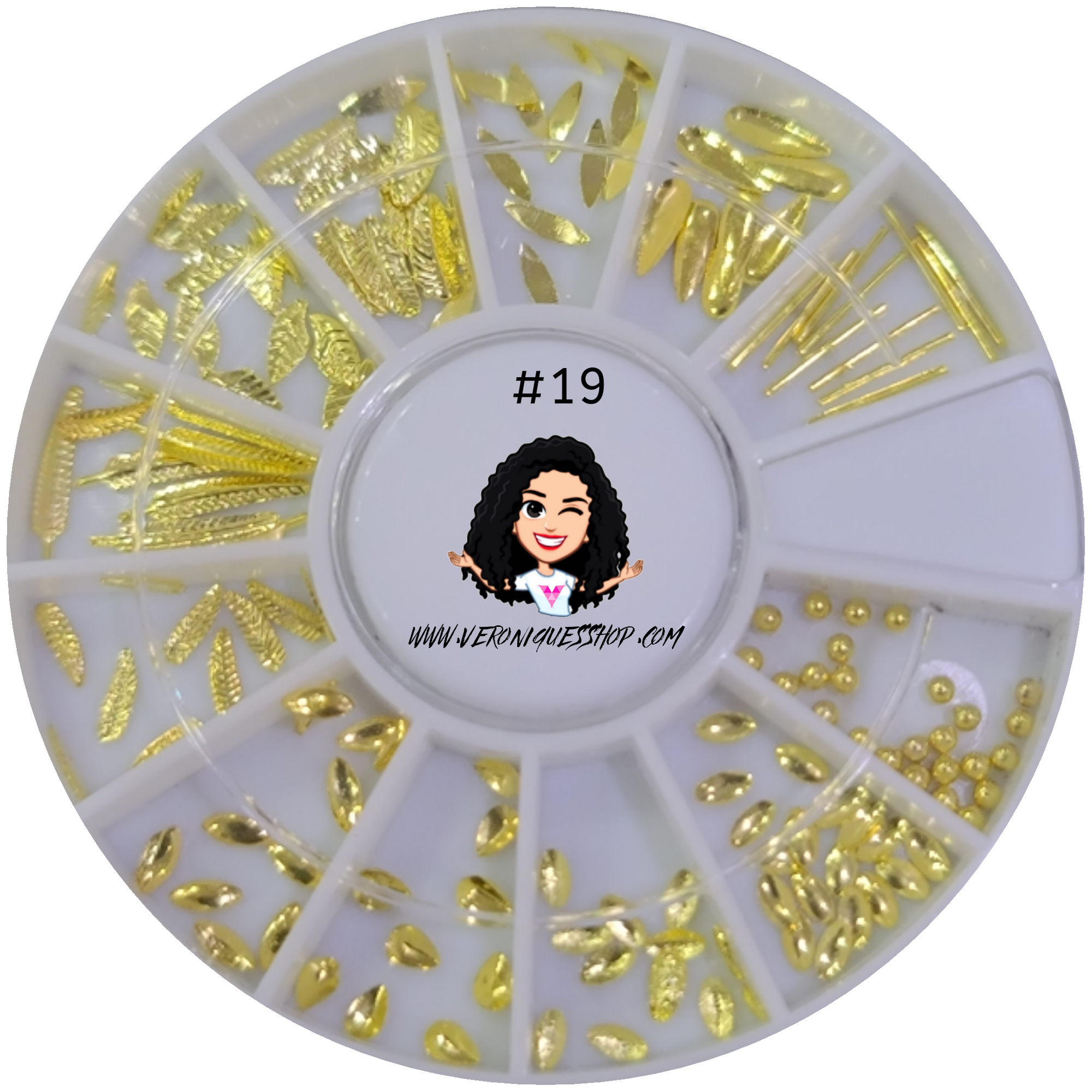 #19 Gold Nailart Wheel