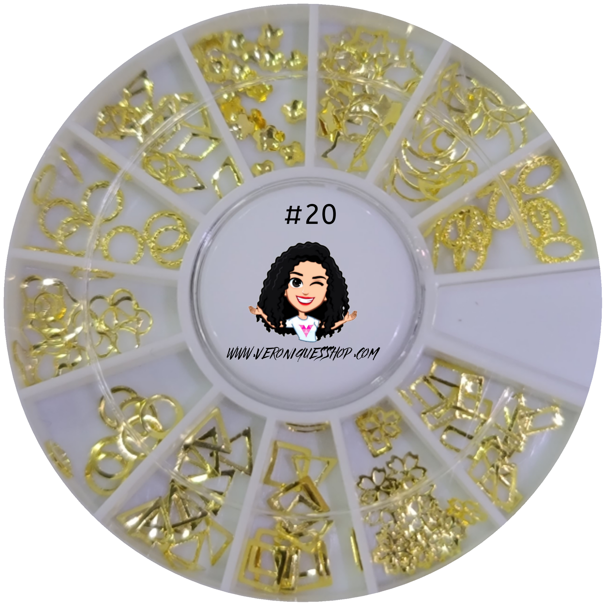 #20 Gold Nailart Wheel