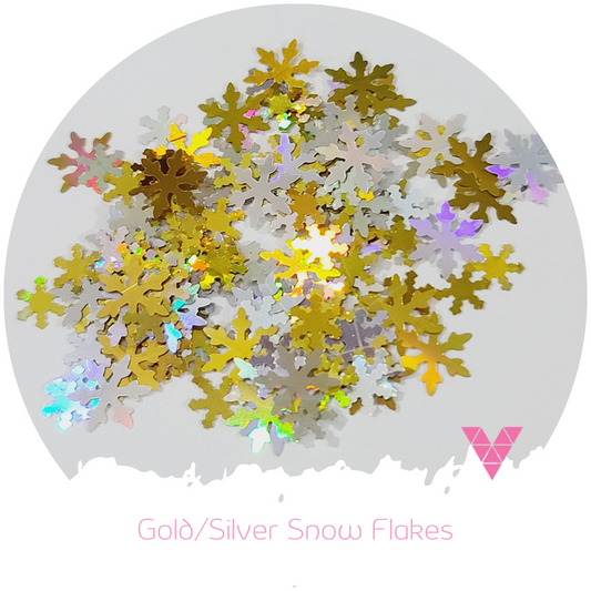 Gold/Silver Snow Flakes