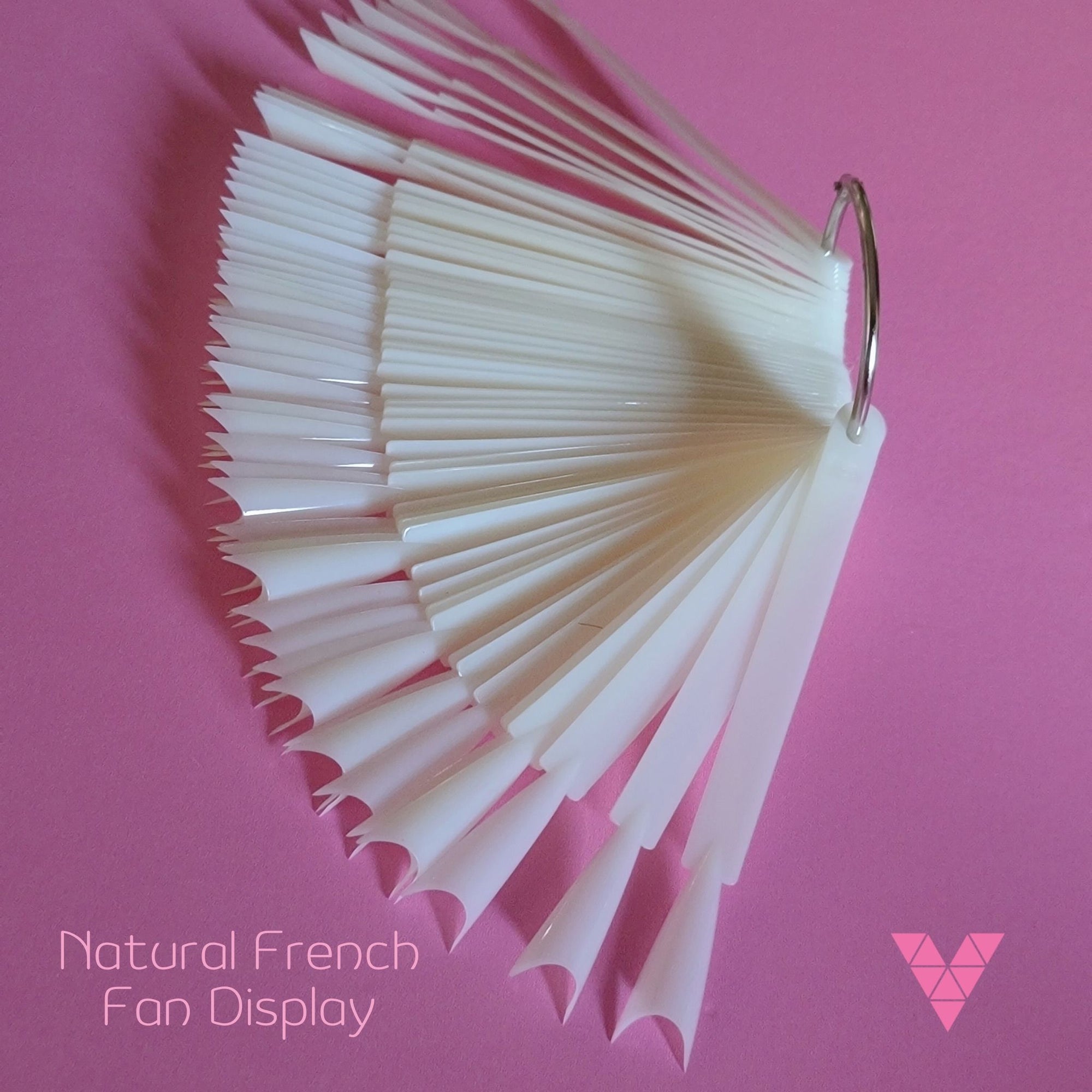 Natural French Tip Fan Display