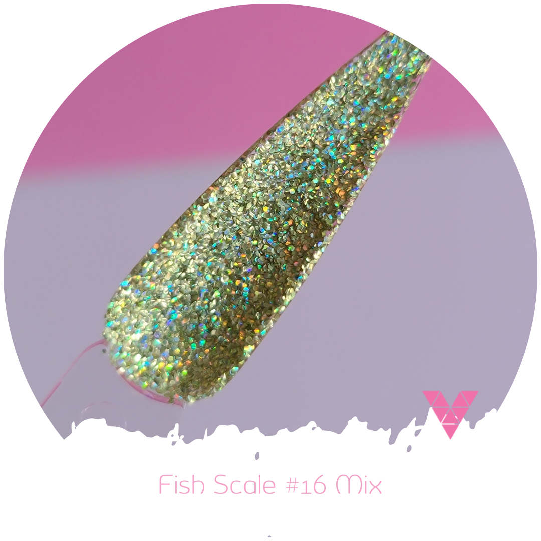 0.4mm Holo Curl Fish Scale #16