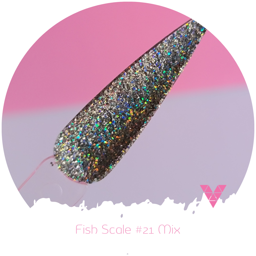 0.4mm Holo Curl Fish Scale #21