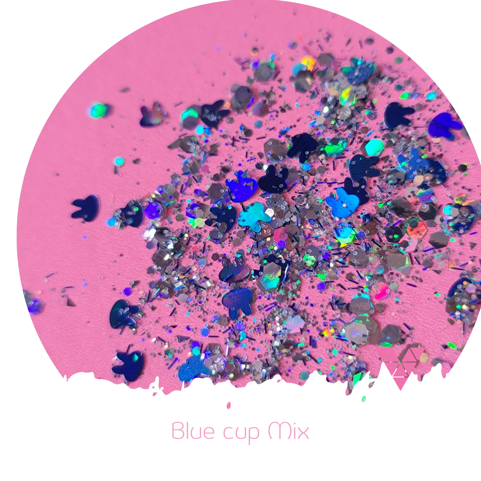 Mezcla de taza azul