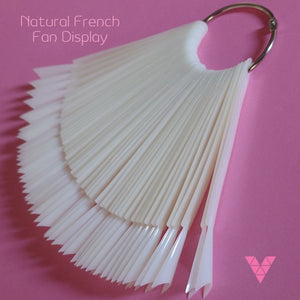 Exhibición de abanico de punta francesa natural