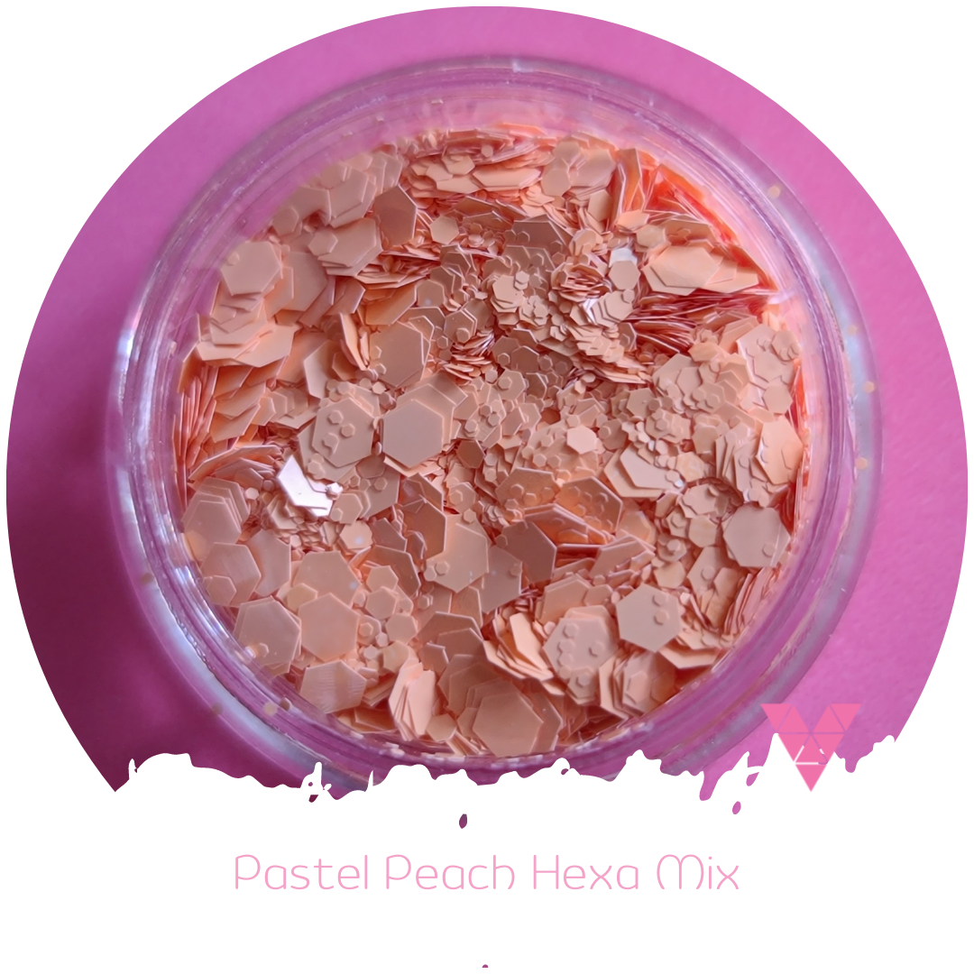 Pastel Peach Hexa Mix