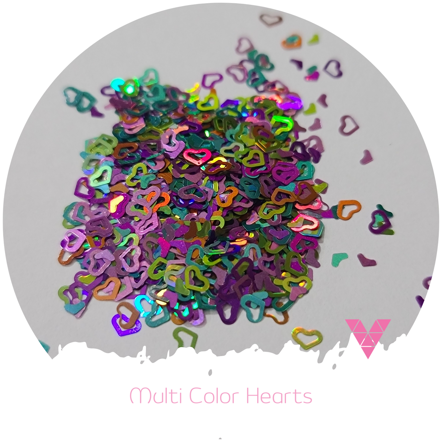 Multi Color Hearts
