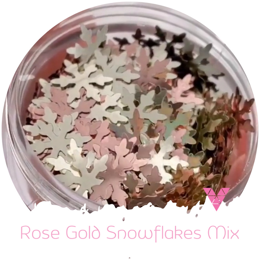 Rose Gold Snowflakes Mix